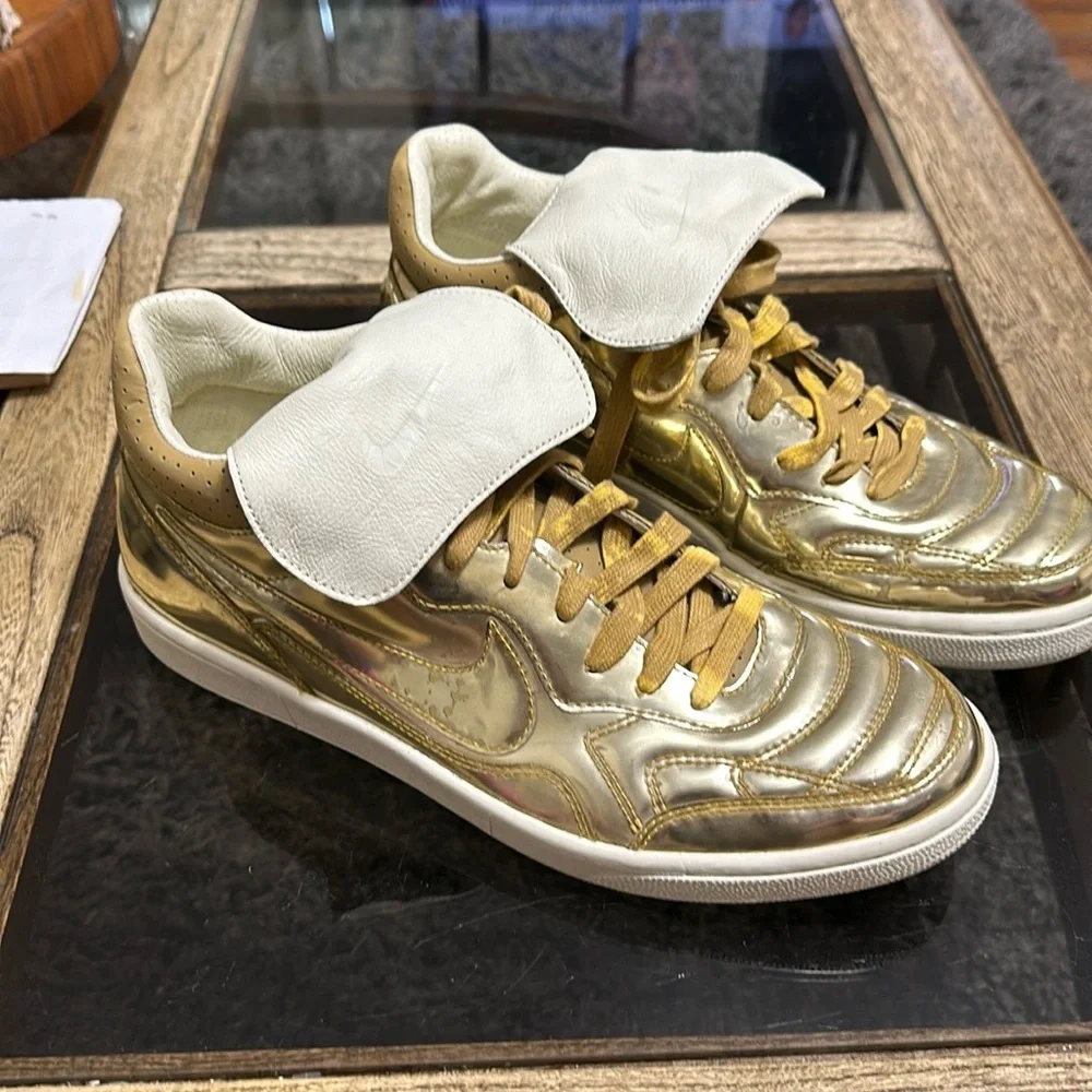2014 NIKE Tiempo 94 Mid SP Liquid Gold Sneakers - Picture 3 of 9